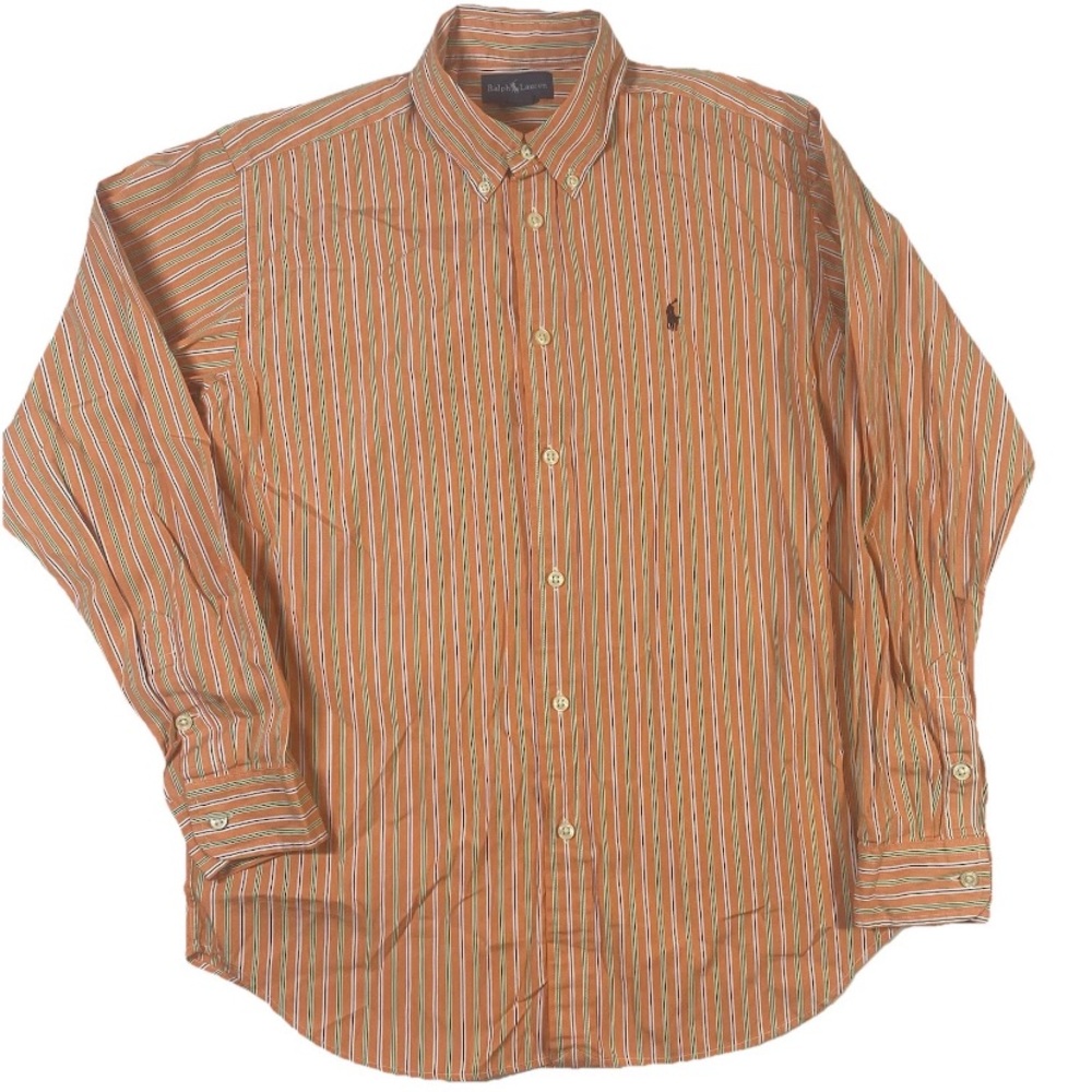 Ralph Lauren Men's Orange Striped Shirt